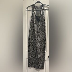 Lucca Couture Black and Gray Maxi Skirt